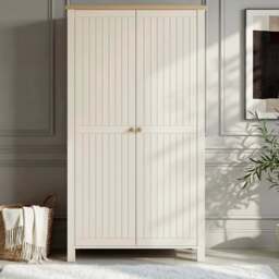 Linra White Painted 3 Piece Bedroom Furniture Set - Oak Top - thumbnail 2