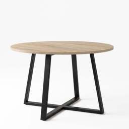 Kyvon Round Dining Table Set with 4 Chairs - Sonoma Oak Effect - thumbnail 5