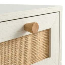 Woven Rattan 4 Drawer Chest of Drawers, White - thumbnail 6