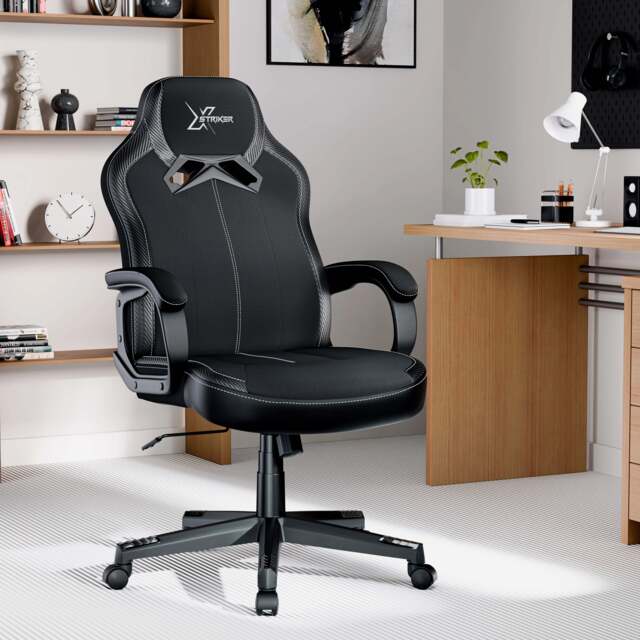 Xstriker Ergonomic Small Gaming Chair with Lumbar Support - Black