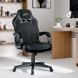 Xstriker Ergonomic Small Gaming Chair with Lumbar Support - Black