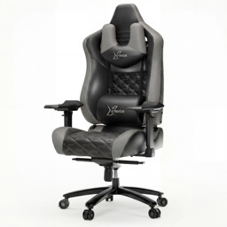 Xstriker Ergonomic Gaming Chair with Headrest and Lumbar Support - Grey