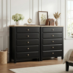 Haven Black Tall 5 Chest of Drawers - Painted Bedroom Drawers - thumbnail 5