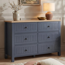 Linra Blue Painted Large 6 Chest of Drawers - Bedroom Dresser by Dream Home  Store | uFurnish.com