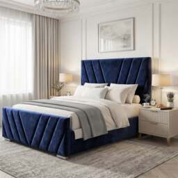 Vellure Velvet Ottoman Storage Bed Frame Double & King - thumbnail 6