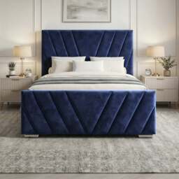 Vellure Velvet Ottoman Storage Bed Frame Double & King - thumbnail 3