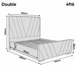 Vellure Velvet Ottoman Storage Bed Frame Double & King - thumbnail 5