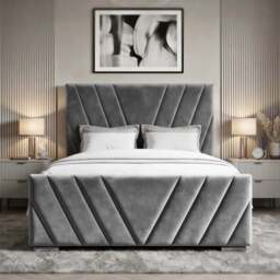 Vellure Velvet Ottoman Storage Bed Frame Double & King - thumbnail 2