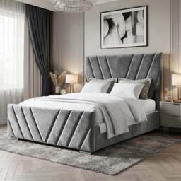 Vellure Velvet Ottoman Storage Bed Frame Double & King - thumbnail 6