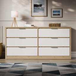 Skova Large 6 Chest of Drawers - Wide Bedroom Dresser - thumbnail 2