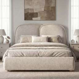 Embracea Upholstered Bed Frame Tall Headboard - thumbnail 2