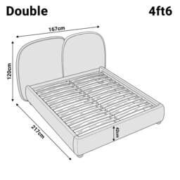 Embracea Upholstered Bed Frame Tall Headboard - thumbnail 3