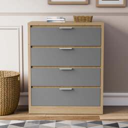 Skova 4 Piece Bedroom Set - Wardrobe and Chest of Drawers - thumbnail 3