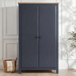 Haven Painted 3 Piece Bedroom Furniture Set Blue - Oak Top - thumbnail 2
