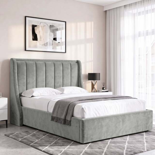 Winged Ottoman Storage Bed Frame - image 1