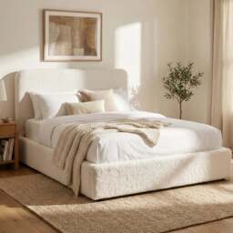 Sofna Boucle Ottoman Storage Bed Frame - Double (4ft6)