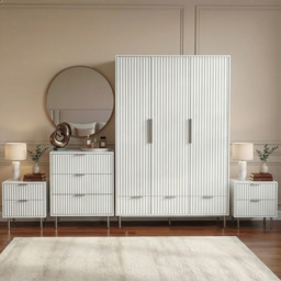 Flutrina Painted 4 Piece Bedroom Furniture Set