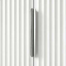 Fluted Painted 2 Door Wardrobe With Drawers and Hanging Rail - thumbnail 6