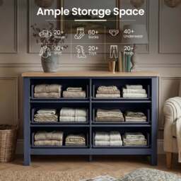 Haven Painted Large 6 Chest of Drawers - Blue Bedroom Dresser - thumbnail 5