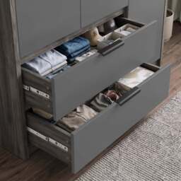 Skova 3 Door Wardrobe with Drawers and Shelves - thumbnail 4