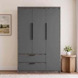 Skova 3 Door Wardrobe with Drawers and Shelves - thumbnail 5