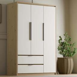 Skova 3 Door Wardrobe with Drawers and Shelves & Clothes Rail - thumbnail 1