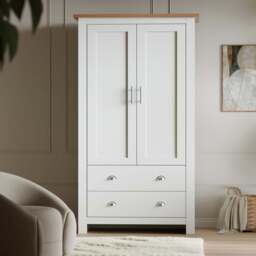 Shaker 3 Piece Bedroom Set - Wardrobe with Chest of Drawers - thumbnail 2