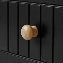 Linra Painted Tall 5 Chest of Drawers - Black Bedroom Drawers - thumbnail 6
