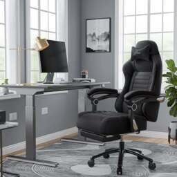 Xstriker Ergonomic Gaming Chair with Footrest & Thick Cushion Backrest - thumbnail 2