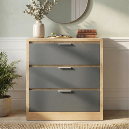 Skova 3 Drawer Chest of Drawers - Small Bedroom Drawers - thumbnail 2