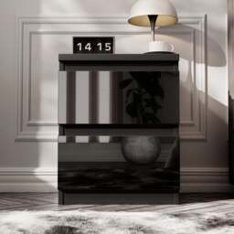 High Gloss 3 Wardrobe Bedroom Set with 4 Chest of Drawers & Nightstand - thumbnail 4