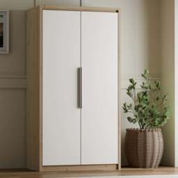 Skova 2 Door Double Wardrobe with Internal Drawers & Rail - thumbnail 2
