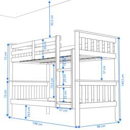 Solid Wood Detachable Double Bunk Bed - thumbnail 5