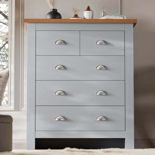 5 Drawer Chest of Drawers - Shaker Bedroom Drawers - image 1