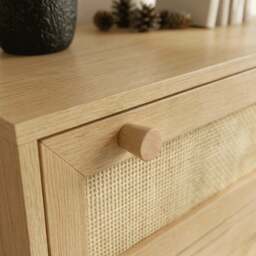 Wovena Rattan 5 Drawer Tallboy Chest of Drawers - thumbnail 6