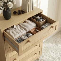 Wovena Rattan 5 Drawer Tallboy Chest of Drawers - thumbnail 5