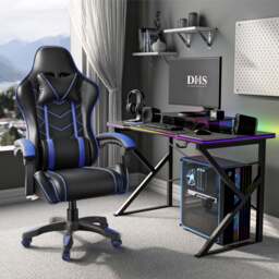 PC Gaming Chair - Home Office Chair With Headrest & Lumbar Support - thumbnail 2