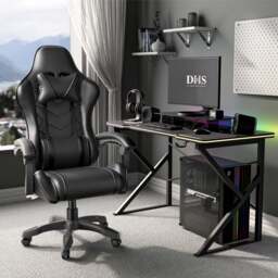 PC Gaming Chair - Home Office Chair With Headrest & Lumbar Support - thumbnail 2