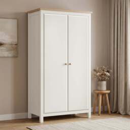 Haven 2 Door Double Wardrobe with Shelves and Hanging Rail - thumbnail 2