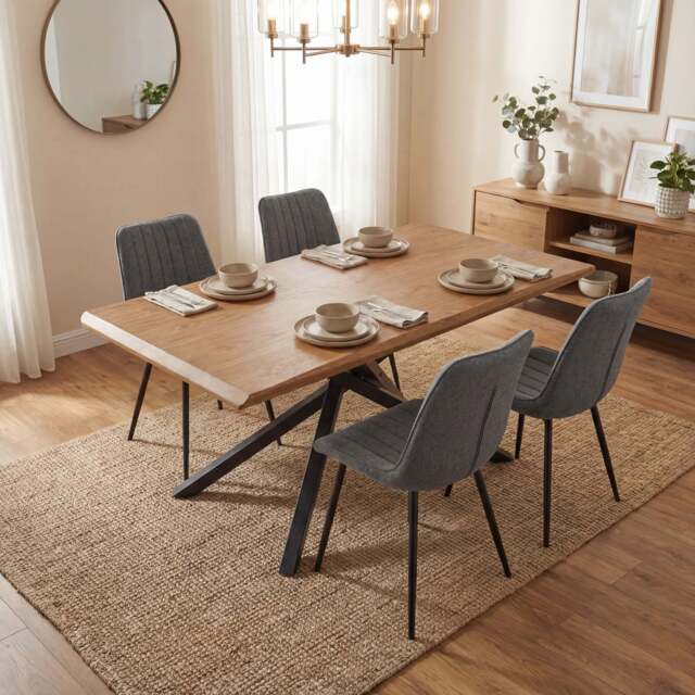 Xylon 4-6 Seater Dining Table and Chairs Set - image 1