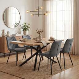 Xylon 4-6 Seater Dining Table and Chairs Set - thumbnail 2