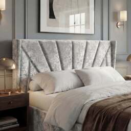 Crushed Velvet Ottoman Storage Bed Silver - Sunrise Bed Frame - thumbnail 5