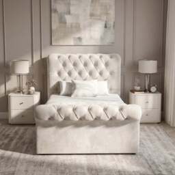 Chesterfield Ottoman Storage Bed - Side Lift Ottoman Bed Frame - thumbnail 6