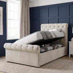 Chesterfield Ottoman Storage Bed Frame Side Lift - thumbnail 2