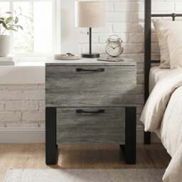 Millwright 3-Piece Industrial Bedroom Furniture Set - Wooden Grey Effect - thumbnail 4