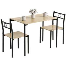 Breakfast 2 Seater Dining Table and Chairs - Oak