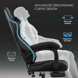 Xstriker Office Chair With Footrest - PC Desk Computer Gaming Chair - thumbnail 4
