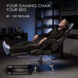 Xstriker Office Chair With Footrest - PC Desk Computer Gaming Chair - thumbnail 3