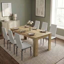 Milo Extendable Dining Table Set - Oak Effect - thumbnail 2