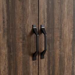 Industrial 2 Door Wardrobe with Drawer and Hanging Rail, Rustic - thumbnail 6